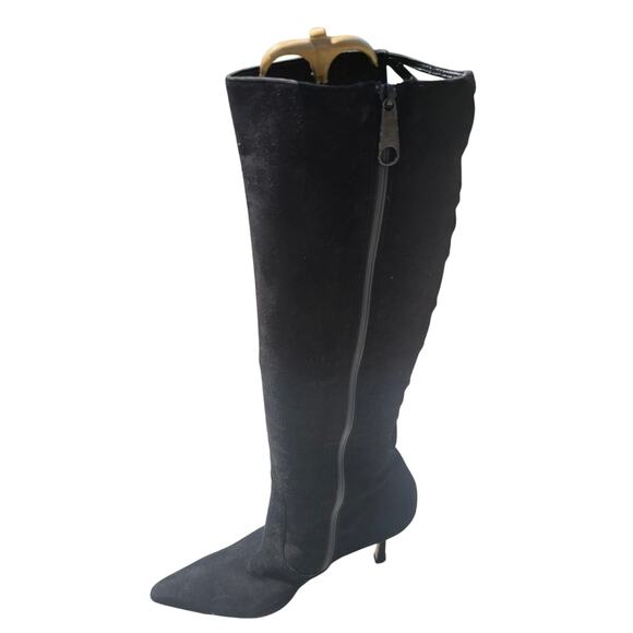 Black Manolo Blahnik Knee high boots with laser cut out sz 39.5 / 9 - Picture 5 of 11